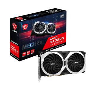 MSI 게이밍 라데온 RX 6750 XT 192비트 12GB GDDR6 DP / HDMI 듀얼 Torx 3.0 팬 프리싱크 DirectX 12 VR 레디 OC 그래픽 카드(RX MECH 2X 12G OC)