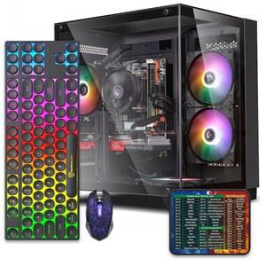 사전 제작된 게이밍 PC 데스크톱 컴퓨터, 인텔 코어 i7 데스크톱, 3.4~3.9GHz 주파수로 작동하는 RX590 그래픽 카드, 8GB GDDR5 비디오 메모리, 16GB RAM, 512G SSD, WiFi 5.0, RGB 팬 x5