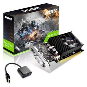 ARDIYES GT 1030 로우 프로파일 그래픽 카드 4GB DDR4 64비트, HDMI 및 DVI-D, PCIe 3.0 x 4, 스몰 폼 팩터(SFF) PC 빌드 멀티 모니터 오피스 작업(게임 금지)