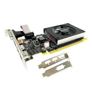 QTRIE GeForce GT 730 4GB 그래픽 카드, 2배 HDMI, DP, VGA, DDR3, 64비트, PC용 로우 프로파일 비디오 컴퓨터 GPU, PCI Express X8, SFF, DirectX 12, 지원 윈도우 11