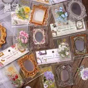 꽃 액자 스티커 팩 DIY 장식 문구 앨범 일기 컵 노트북 휴대폰 장난감 스크랩북 30 개/세트