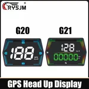 G20 G2 GPS 자동차 업 디스플레이 스마트 차량 속도 HUD 미터 자동 게 과속 경보 나침반 전자 액세서리