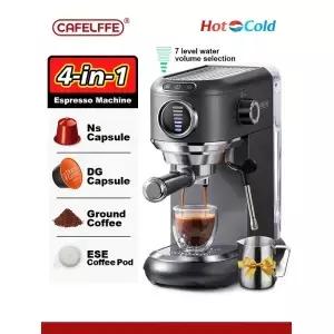 Cafelffe 4in 카페테라 카푸치노 커피 머신 돌체 구스토 네스 캡슐 에스프레소 메이커 ESE 포드 지상 선물