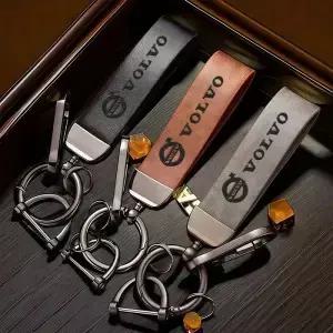 가죽 빈티지 자동차 키체인 펜던트 볼보 XC60 V60 V40 V50 S60 V70 S90 A S80 T6 V90 EX30 ES90 C40용
