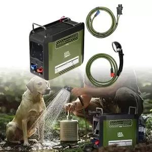 UTV 휴대용 샤워기 보탄 야외 온수기 (펌프 ) 최대 00분 3초 즉시 온수 20000 BTU 4000mAh 충전식 배터리