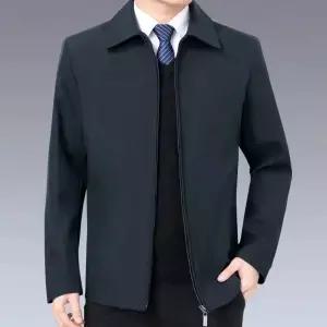 중년 및 노인 아빠 재킷 남성 가을 겨울 고급 봄 지퍼 탑 캐주얼