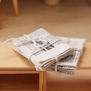 1/12 미니어처 음식 및 엔터테인먼트 미니 신문 인형의 집 모델 홈 데코