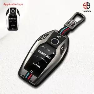 BMW LCD 디스플레이 키 체인 자동차 스타일링 액세서리에 대한 스마트 Fob 케이스 커버