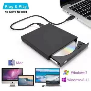 USB 20 외장 CD/DVD RW 드라이브 읽기/쓰기 휴대용 플레이어 광학 노트북 데스크탑 PC 윈도우 0 리눅스 OS