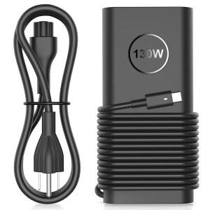 130W USB C 노트북 충전기 Dell Precision 5530 5550 5560 5750 5760 5770, Latitude 5401 5411 5501 5511 5520, XPS 15 17 9575 9500 9700 DA130PM170 HA130PM170 0K00F5 컴퓨터 전원 코드와 호환됩니다