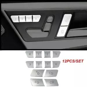 스테인레스 스틸 시트 메모리 해제 스위치 버튼 커버 트림 메르세데스 벤츠 E 클래스 W22 GLK X204 GLE ML