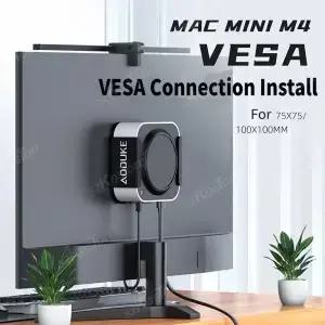 맥 미니 M4 데스크탑 컴퓨터용 메탈 마운트 홀더 책상 아래 스탠드 프로 PC 액세서리용 VESA 모니터 뒤에