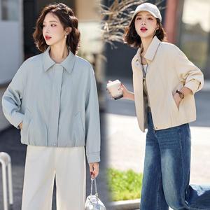 원픽 여성 봄 가을 캐주얼 가죽 재킷 느낌 숏 양가죽 코트