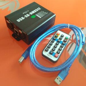 USB-DMX512 콘솔 컨트롤러 (SD 카드 포함, 오프라인 재생 가능, 1024 채널 DMX-RS232/485 변환, 조명 제어