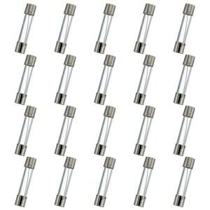 HUAREW T7AL250V 20개 6X30MM 슬로우 블로우 글래스 퓨즈 7A 250V 0.24 X 1.18인치 시간 지연