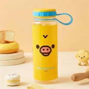 어린이 플라스틱 핸들 물통 스트랩 끈 물병 어린이집 유치원 보틀 500ml