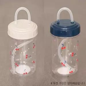 어린이집 빨대 물병 실리콘 유치원 아기 물통 400ml