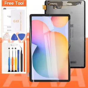 삼성 갤럭시 탭 S6 라이트 P60 P60N P65 LCD 디스플레이 터치스크린 디지저 풀 어셈블리 도구(블랙)용 화면