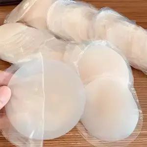 여름용 실리콘 니플 커버 여성용 노브라 착용 가능 재사용 유방 스티커 투명 편안한 꽃잎 모양 접착 패드