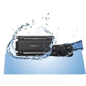 KENWOOD KACM5024BT 블루투스 스트리밍이 가능한 소형 4채널 600와트 자동차 증폭기 해상 ATV 및