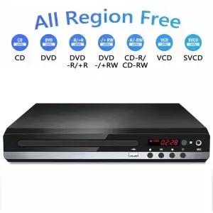 홈 DVD 플레이어 VCD CD 미디어 기계 출력 원격 USB 마이크 풀 HD 080P 박스 멀티미디어