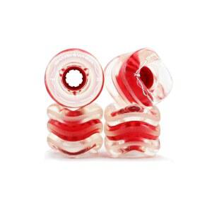 샤크 휠 60mm 78a 스케이트보드 휠, 레드 허브로 클리어 - 시그니처 팀 라이더 시리즈 숨기기