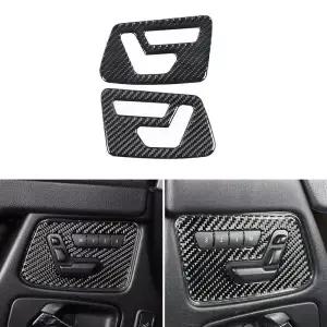 2pcs 자동차 인테리어 액세서리 부드러운 탄소 섬유 시트 스위치 조정 패널 커버 트림 메르세데스 벤츠 G
