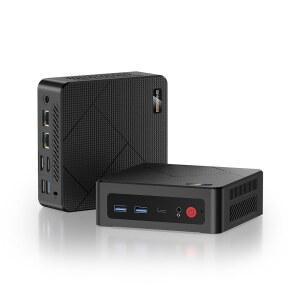 보스게임 E4 미니 PC 듀얼 LAN, 라이젠 5 3550H 11 프로 컴퓨터, 16GB DDR4, 512GB SSD, 트리플 디스플레이(HDMI+DP+USB-C), WiFi 5, BT 5.0