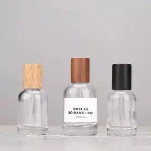 여성용 럭셔리 크리스탈 나무 유리 병 빈티지 빈 휴대용 여행 리필 무화기 20ml