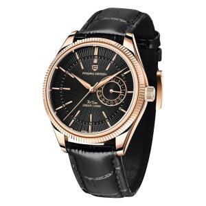 파가니 디자인 남성용 40MM 스테인리스 스틸 쿼츠 포멀 손목시계 200M 스포츠 방수 비즈니스 가죽 시계 날짜 표시 RELOJES DE HOMBRE