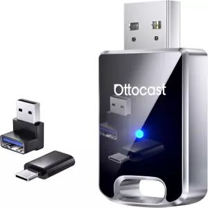 폰용 OTTOCAST 미니 엣지 2025 무선 카플레이 어댑터 및 안드로이드 오토 삼성 2in USB 자동차 액세서리
