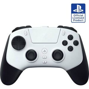 Razer Raiju V3 Pro 무선 e스포츠 컨트롤러 u2013, PS5 및 PC u2013 화이트용 PlayStation 공식 라이선스, 지연 없는 등급 성능, 6개의 리매핑 가능 버튼, TMR 썸스틱, 빠른 트리거