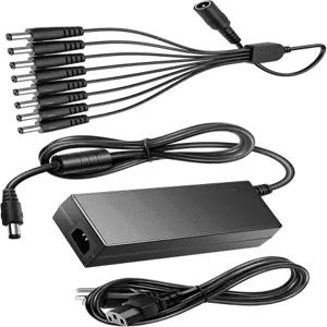8방향 스플리터 00V240V 55 2mm의 2V 7A 카메라 전원 어댑터 로렉스 삼성 큐시 나이트 아울 스완 앤케 IP