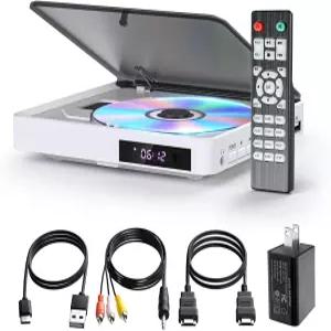 HDMI RCA 리모컨 포함 TV용 ARAFUNA 080P 지역 무료 DVD 플레이어 프로젝터용 소형 DVD/CD 스마트 지원 USB