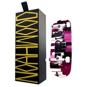 노아우드 프로 핑거보드 완성 (5겹 컬러 메이플 나무 오목 34.5 x 98mm 수제 데크 + 34mm 화이트 킹 트럭 크라운 휠 ii) 2024