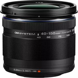 OM 시스템 올림푸스 M Zuiko 디지털 4050mm F4056 R 블랙 마이크로 포서즈 카메라용 375배 줌 렌즈 휴대용