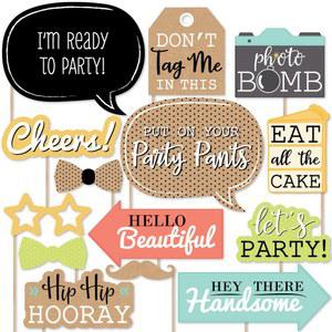 U2018BIG DOT OF HAPPINESS PUT ON 소품 YOUR 부스 키트 U2019 PARTY 사진 20개입 - PANTS