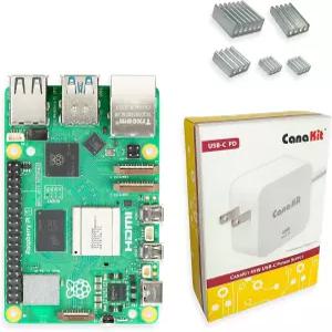 CanaKit 라즈베리 파이 5 기본 키트(2GB RAM SD 카드 없음)