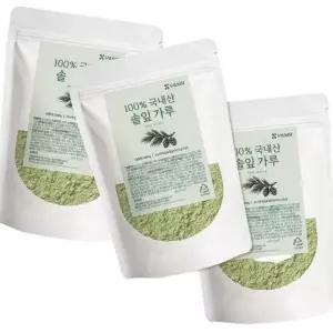 국산 솔잎 분말 물 차 스무디 팩 가루 300g 3팩