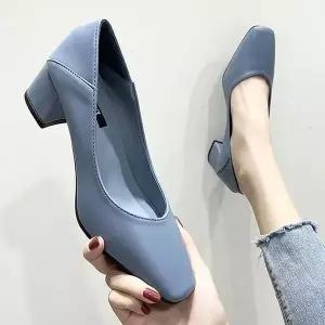 [하프클럽/]로우굽 사각앞코 여자 펌프스 5color 뮬 구두 스틸레토