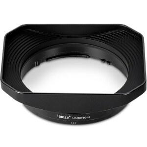 HAOGE METAL SQUARE LENS HOOD FOR SONY RX1R3 M3 FE 40MM F2.5 G 50MM 24MM F2.8 SHADE ON A7CII A7CR A7R4 BAYONET MOUNT LH-S245G-N