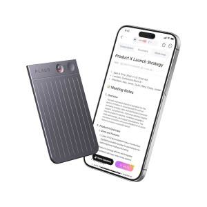 Plaud 노트 블랙 케이스, 앱 제어, AI 전사 및 요약, 112개 언어 지원, 64GB 메모리, 강의, 회의, 통화, 비프로 버전용 오디오 레코더