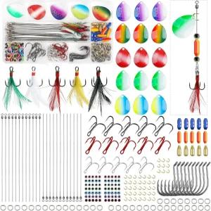 월리 리그 제작 키트 DIY 스피너 낚시 미끼 250개 블레이드 용품 액세서리 콜로라도 클레비스 크롤러