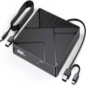 노트북 PC용 DVD 버너 외장 USB 30 및 C DVDR/+R DL/+RW 드라이브 플레이어 리더 Dell ASUS Lenovo Air