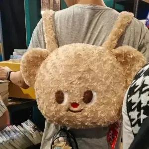 새로운 귀여운 버터 비스킷 곰 플러시 배낭 를위한 푹신한 편안한 실용적인 나들이 좋은 선물