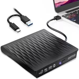 YOTUO 외장 CD/DVD 드라이브 휴대용 USB 30 및 USBC RW 플레이어 노트북용 버너 데스크탑 Windows 7/8/0
