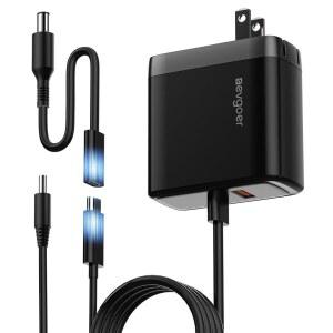노트북용 65W Dell 충전기, XPS, Inspiron, Latitude 및 Vostro 모델용 컴퓨터 충전기 USB-C, 전원 코드 4.5 * 3.0mm 7.5 3.0mm, 45W(접이식 AC 플러그) 모두와 호환 가능