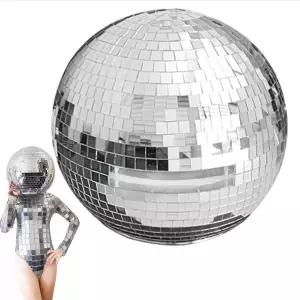 나이트클럽 파티 DJ 무대 및 결혼식에 한 디스코 볼 헬멧 미러 모자 반짝이는 장식 글래스 반사