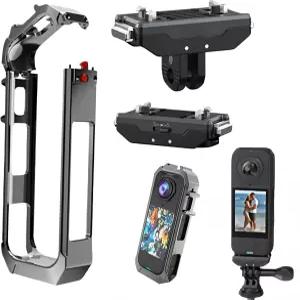 Insta360 X4 Air와 호환되는 케이지 및 마운트 키트 안전하고 빠른 설정을 위한 알루미늄 합금 퀵 릴리스