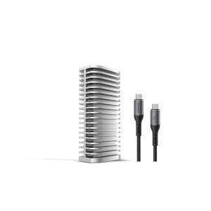 테라마스터 D1 SSD Pro 80Gbps M.2 NVMe 인클로저, 최대 7061MB/s, 효율적인 냉각 기능이 있는 올 알루미늄 케이스, 무소음, USB 4 /3.2 /3.1 /3.0, 썬더볼트 5 /4 /3 (디스크리스)과 호환 가능